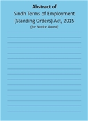 Picture of Sindh Terms of Employment (Standing Orders) Act, 2015