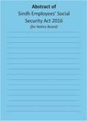 Picture of Abstract of Sindh Employees’ Social Security Act 2016