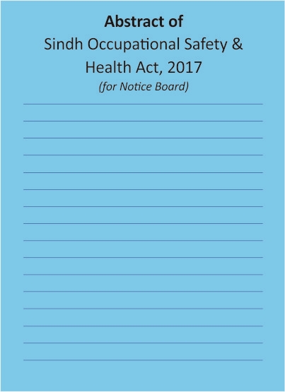 Picture of Abstract of Sindh Occupational Safety & Health Act, 2017