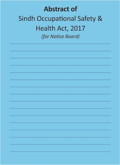 Picture of Abstract of Sindh Occupational Safety & Health Act, 2017