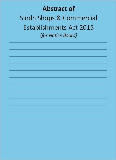 Picture of Sindh Shops & Commercial Establishments Act 2015