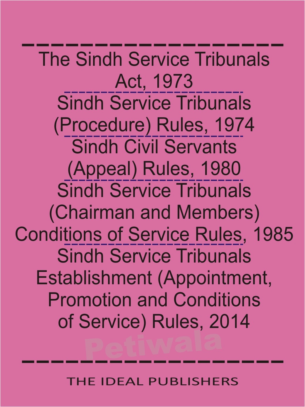 Picture of Sindh Service Tribunal Act 1973 