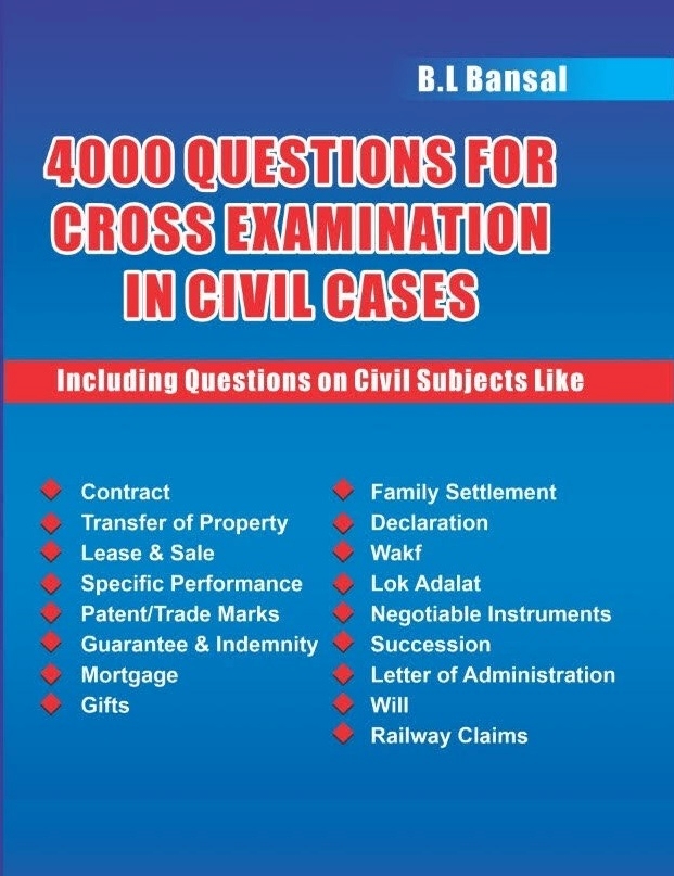 Picture of 4000 Questions for Cross Examination in Civil Cases