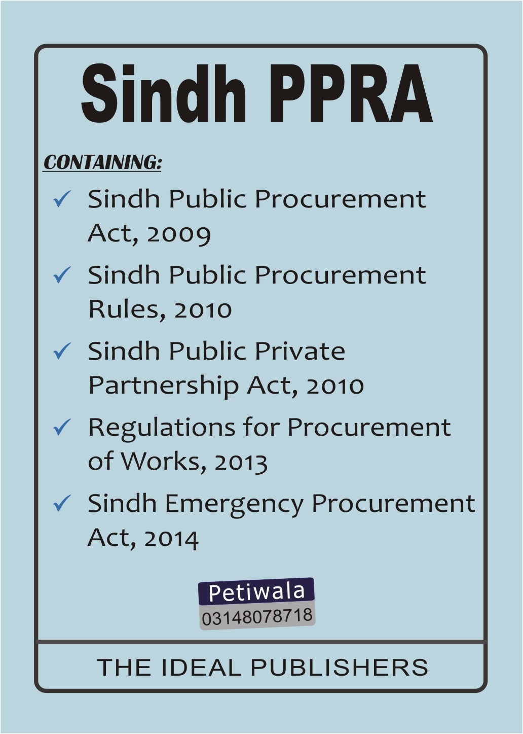 Picture of Sindh Public Procurement Laws