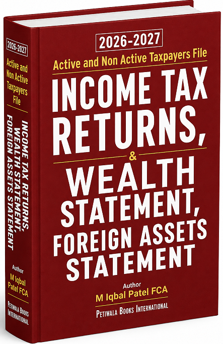 Active & Non Active Taxpayers File Income Tax Returns, Wealth & Foreign Assets Statements 2026-2027